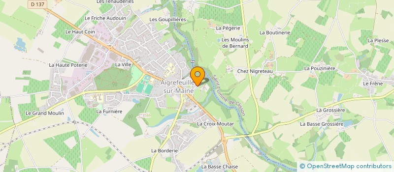 localisation de l'entreprise HILLAIREAU PLATRERIE à AIGREFEUILLE-SUR-MAINE