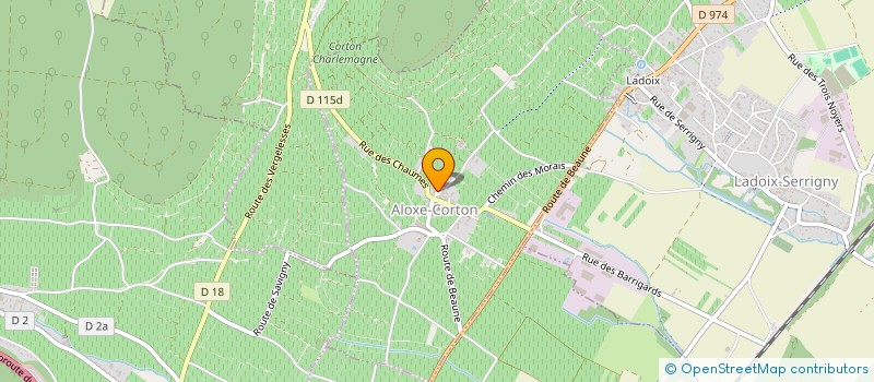 localisation de l'entreprise HILLBILLY DELUXE PROD  ALOXE-CORTON