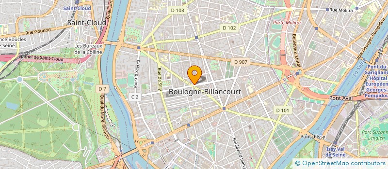 localisation de l'entreprise HILTI-FRANCE à BOULOGNE-BILLANCOURT