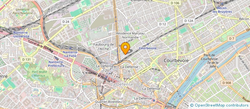 localisation de l'entreprise HILTON SOUND à COURBEVOIE