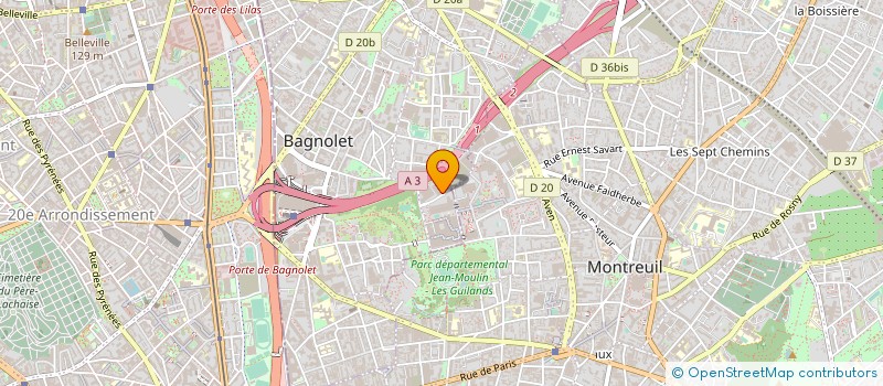 localisation de l'entreprise HIMAN'S à BAGNOLET