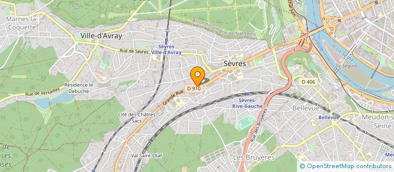 localisation de l'entreprise HIN PLUS à SEVRES