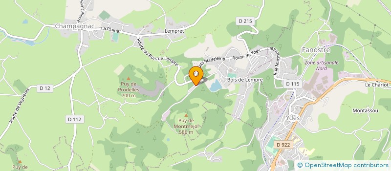 localisation de l'entreprise HINDERCHIED PRESTATIONS à CHAMPAGNAC