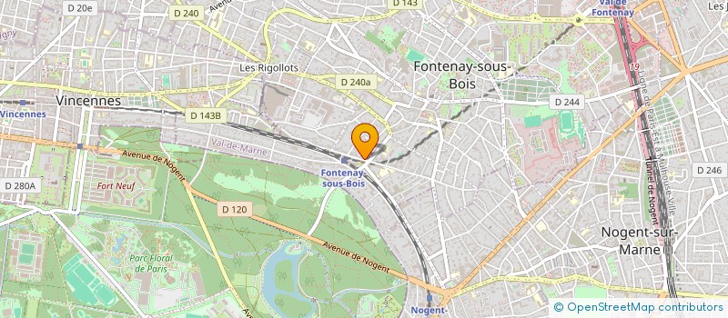 localisation de l'entreprise HINODA à FONTENAY-SOUS-BOIS