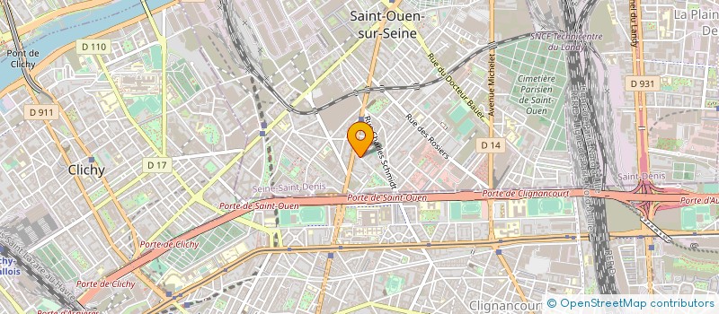 localisation de l'entreprise HIP HOP.FR  SAINT-OUEN-SUR-SEINE