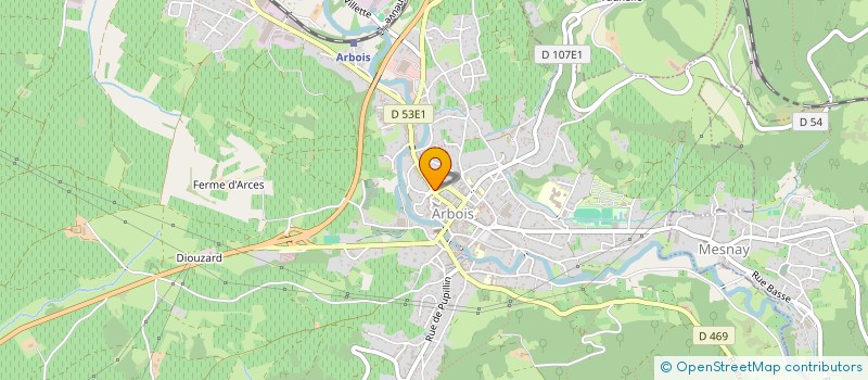 localisation de l'entreprise HIPPARCHUS  ARBOIS