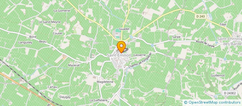 localisation de l'entreprise HIPPEAU WINE AND SPIRITS à SAINT-EMILION