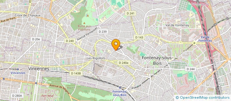 localisation de l'entreprise HIPPO 75 à FONTENAY-SOUS-BOIS