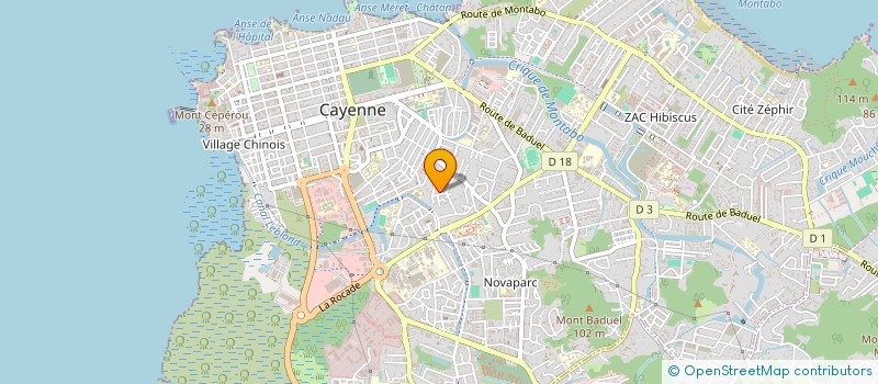 localisation de l'entreprise HIPPO BAT à CAYENNE