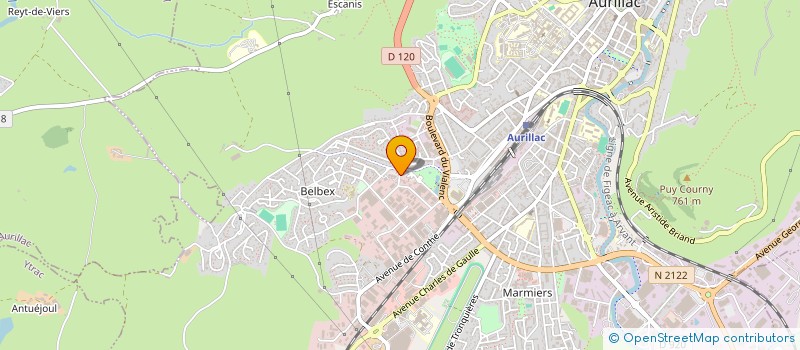 localisation de l'entreprise HIPPOCRATE à AURILLAC