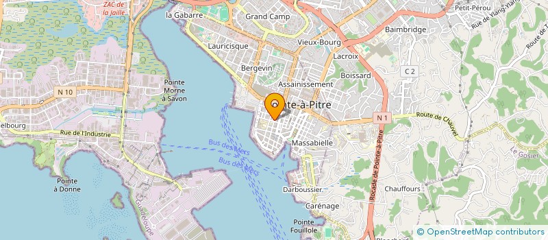 localisation de l'entreprise HIPPOCRATE à POINTE A PITRE