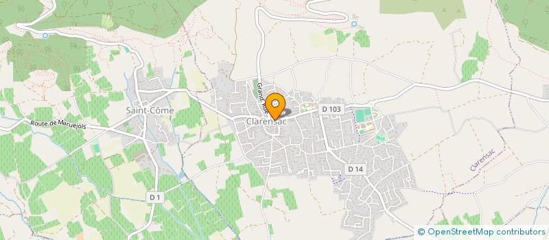 localisation de l'entreprise HIPPOCRATE CLARENSAC  CLARENSAC