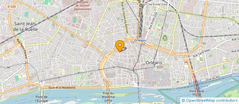 localisation de l'entreprise HIPPOLYTE MARTIN à ORLEANS