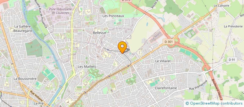 localisation de l'entreprise HIPPOTIGRIS, ACCUEIL DE JOUR POUR ADOLESCENTS EN PHOBIE SCOLAIRE à LE MANS