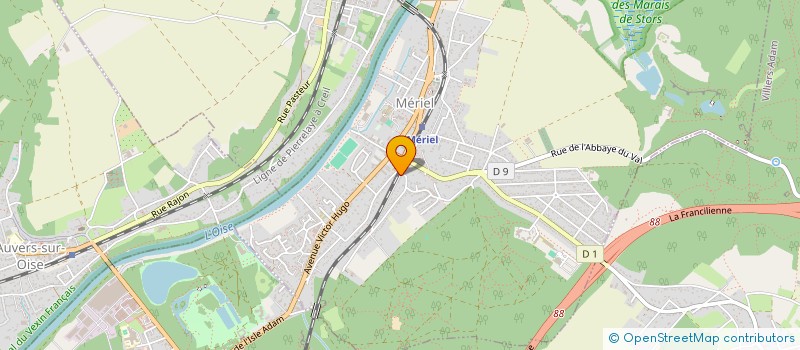 localisation de l'entreprise HIRAM ELEC  MERIEL