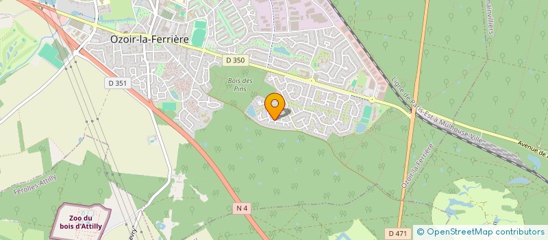 localisation de l'entreprise HIROND'ELEC à OZOIR-LA-FERRIERE