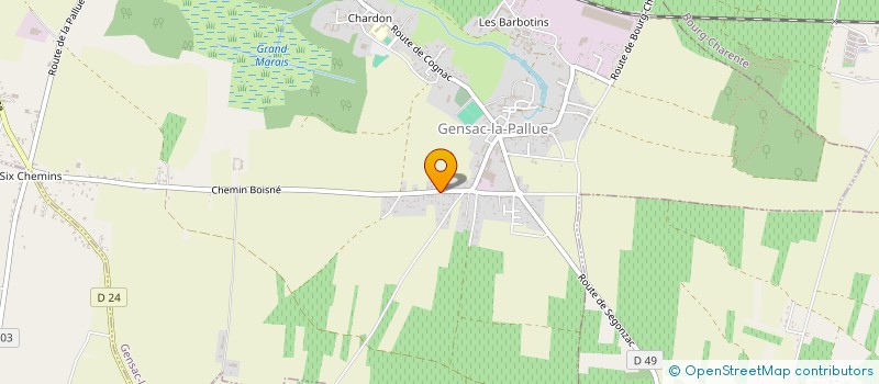 localisation de l'entreprise HIRONDELLE à GENSAC-LA-PALLUE