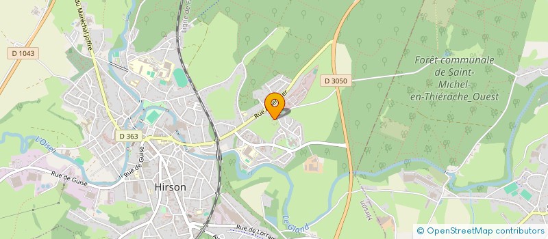 localisation de l'entreprise HIRSON NATATION à HIRSON