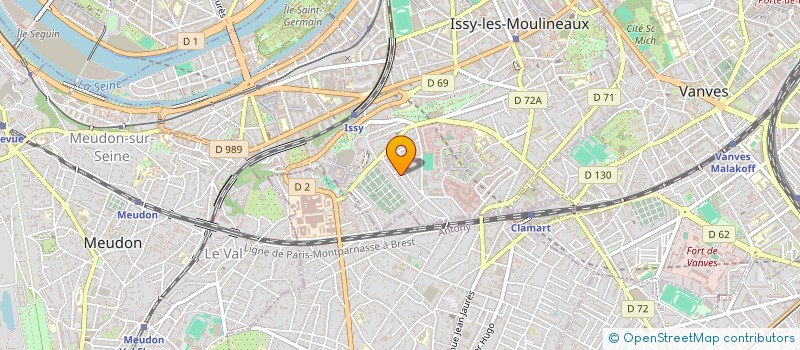 localisation de l'entreprise HISSY à ISSY-LES-MOULINEAUX