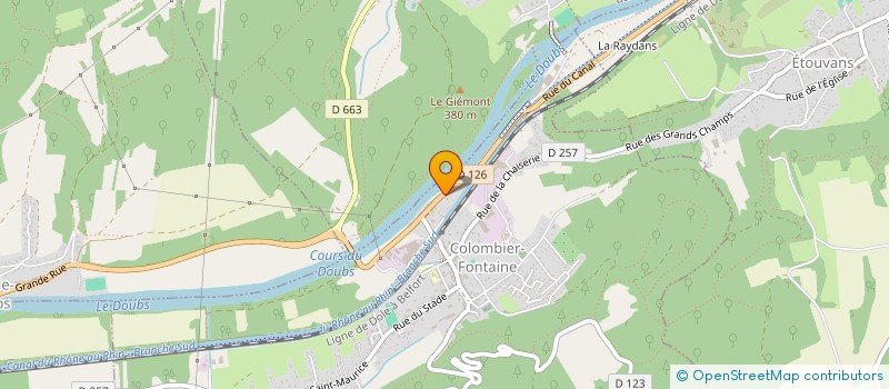 localisation de l'entreprise HISTOIRE D'HABITATION  COLOMBIER-FONTAINE