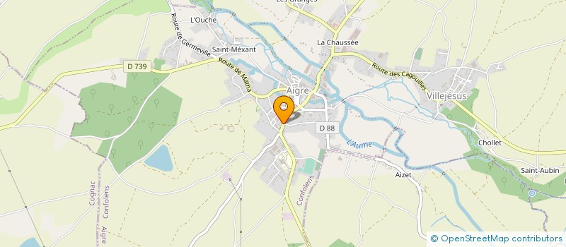 localisation de l'entreprise HISTOIRES DU PAYS D'AIGRE ET ALENTOURS à AIGRE