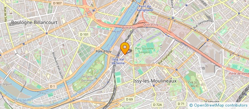 localisation de l'entreprise HITACHI VANTARA SAS à BOULOGNE-BILLANCOURT