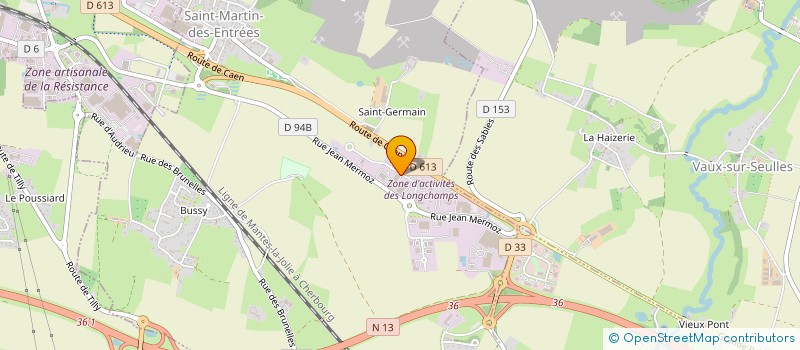 localisation de l'entreprise HITEC à SAINT-MARTIN-DES-ENTREES