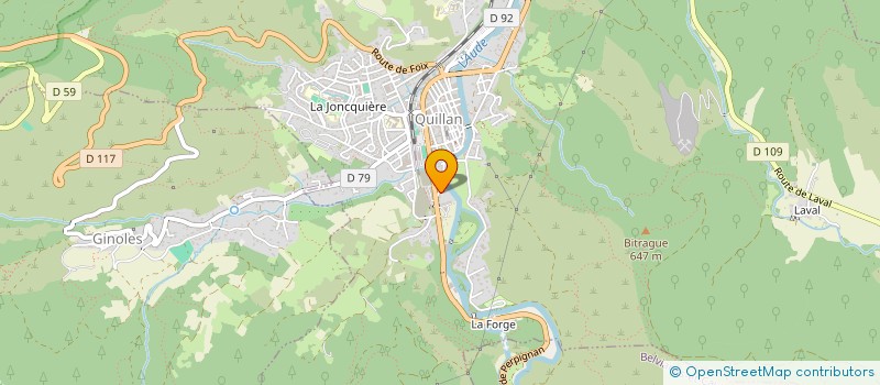 localisation de l'entreprise HIVA OA à QUILLAN