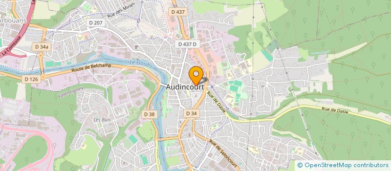 localisation de l'entreprise HJ à AUDINCOURT