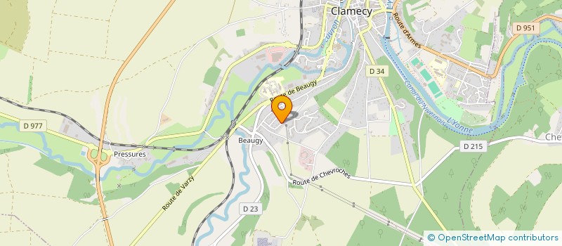 localisation de l'entreprise HJ BATIMENT à CLAMECY