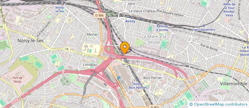 localisation de l'entreprise HJ TRANSPORTS EXPRESS à ROSNY-SOUS-BOIS