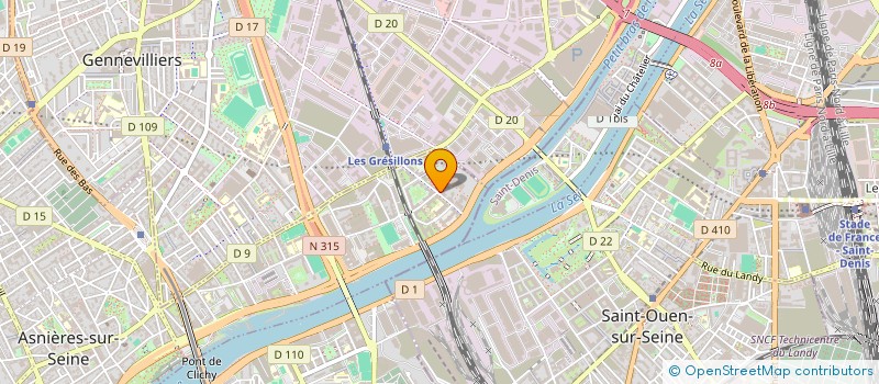 localisation de l'entreprise HJ WORLDWIDE à ASNIERES-SUR-SEINE