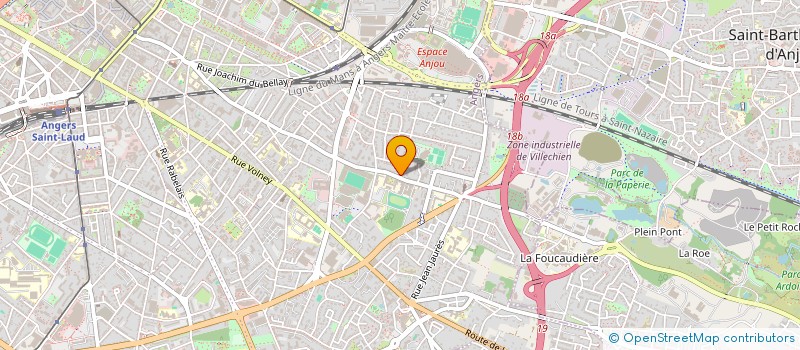 localisation de l'entreprise HJB IMMOBILIER à ANGERS