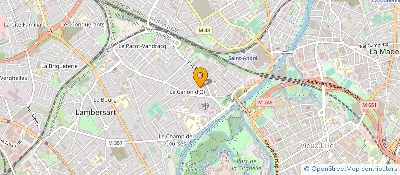 localisation de l'entreprise HJC à LAMBERSART