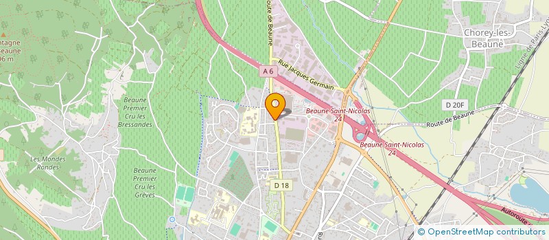localisation de l'entreprise HJC IMMO à BEAUNE