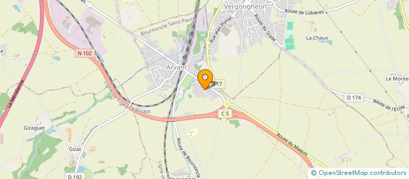 localisation de l'entreprise HJCIA HERVE JAYOL CONSEIL&INNOVATION AUVERGNE  BOURNONCLE-SAINT-PIERRE