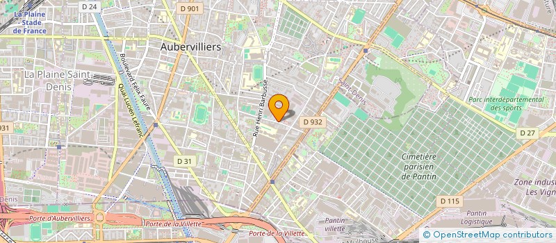 localisation de l'entreprise HJK à AUBERVILLIERS
