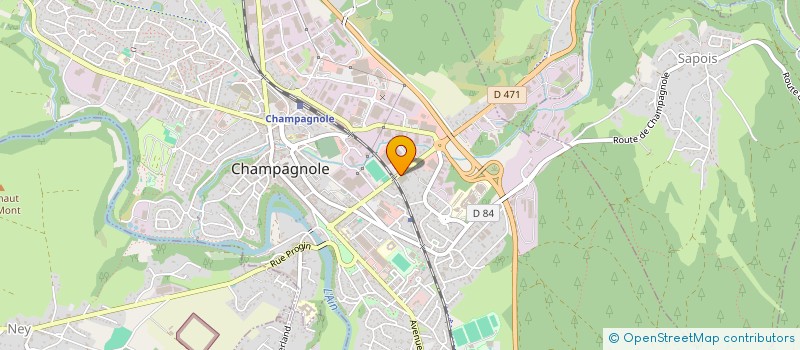 localisation de l'entreprise HJM  CHAMPAGNOLE