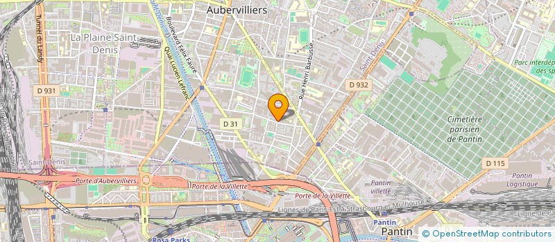 localisation de l'entreprise HJR  AUBERVILLIERS