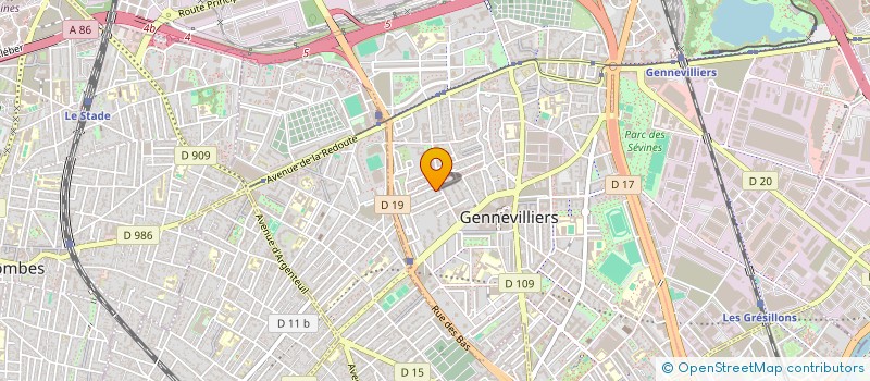 localisation de l'entreprise HK à GENNEVILLIERS