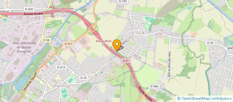 localisation de l'entreprise HK  WAZIERS