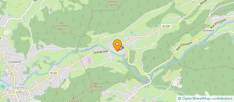 localisation de l'entreprise HK BARDAGE  SAPOIS