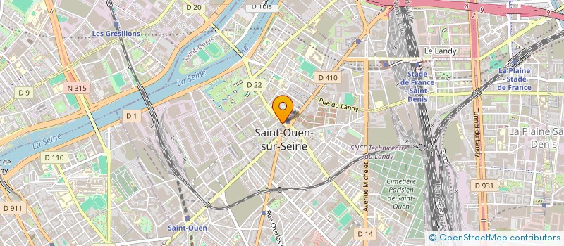 localisation de l'entreprise HK-BATELEC à SAINT-OUEN-SUR-SEINE