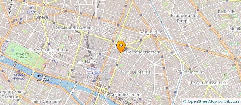 localisation de l'entreprise HK BEAUBOURG  PARIS