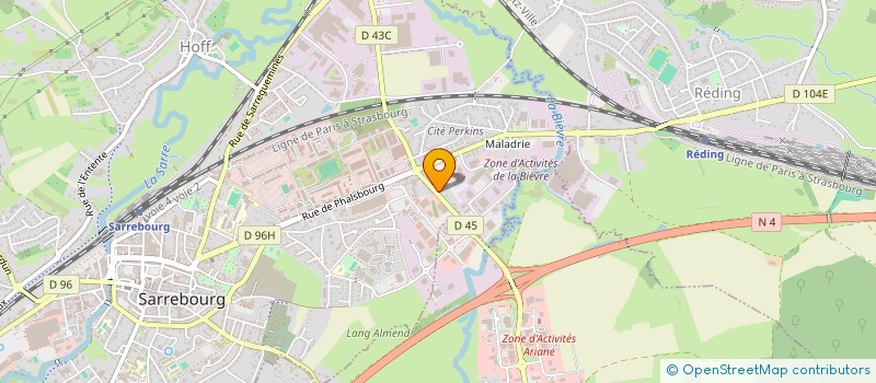 localisation de l'entreprise HK BRICO à SARREBOURG