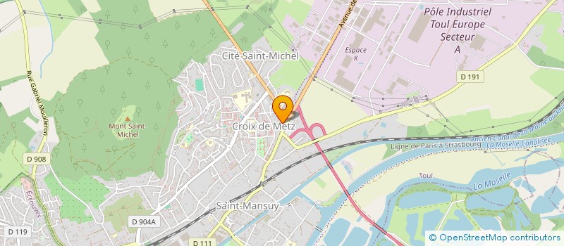 localisation de l'entreprise HK CHAUFFAGE  TOUL