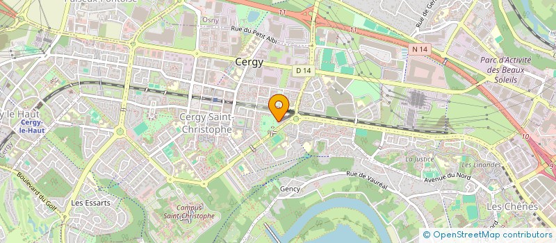 localisation de l'entreprise HK COMMUNICATION VISUELLE ET IMPRESSION (HK COM V I)  CERGY