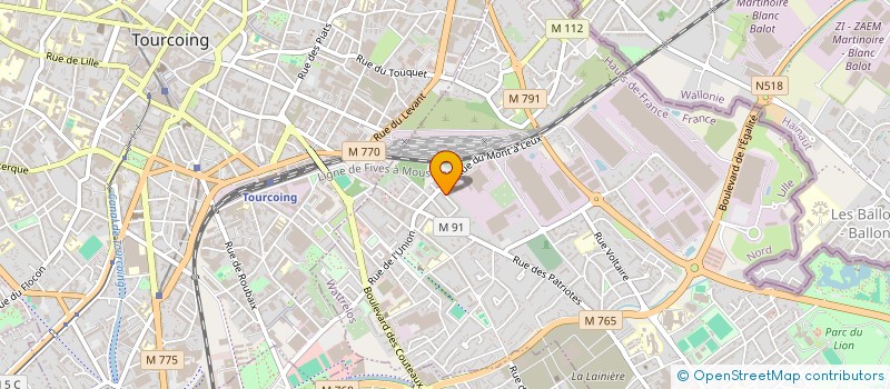 localisation de l'entreprise HK FIBRE à WATTRELOS