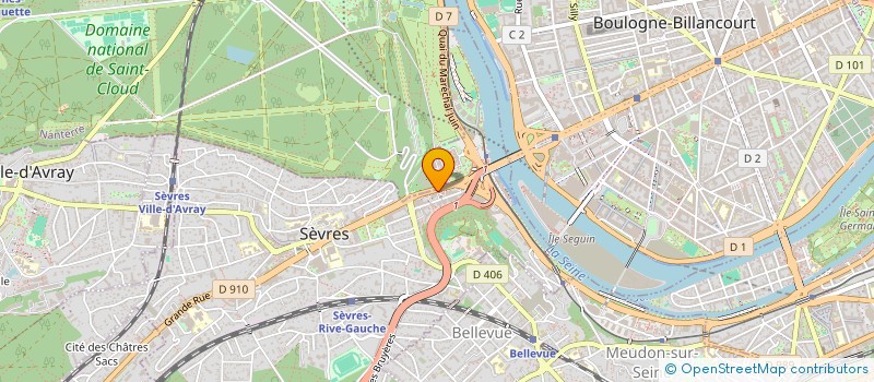 localisation de l'entreprise HK FITNESS à SEVRES