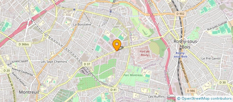 localisation de l'entreprise HK SECURITE PRIVEE à MONTREUIL